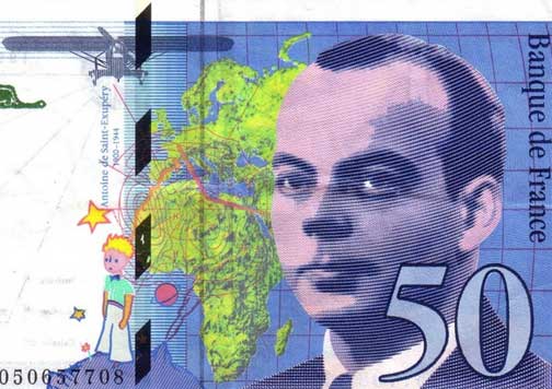 billete 50 francos El Principito.