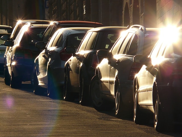 Coches aparcados - Atardecer