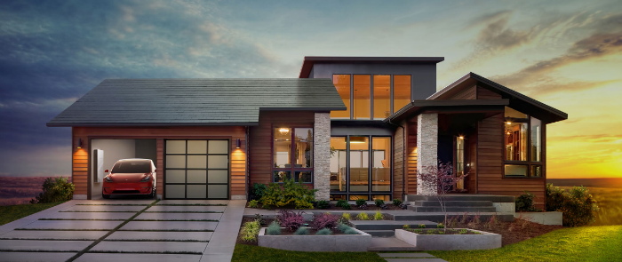 Vivienda con techo solar Tesla