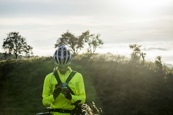 Móvil en bicicleta